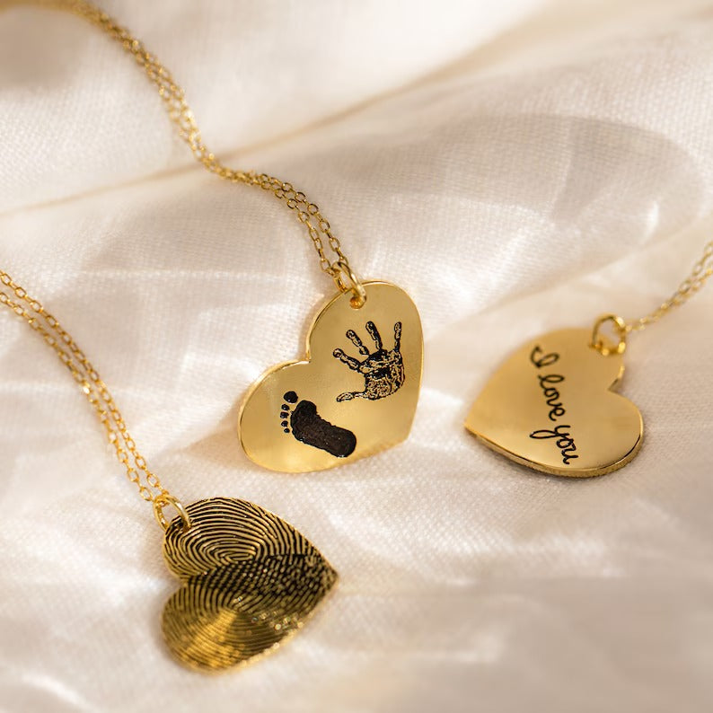 Personalized Heart Fingerprint Necklace
