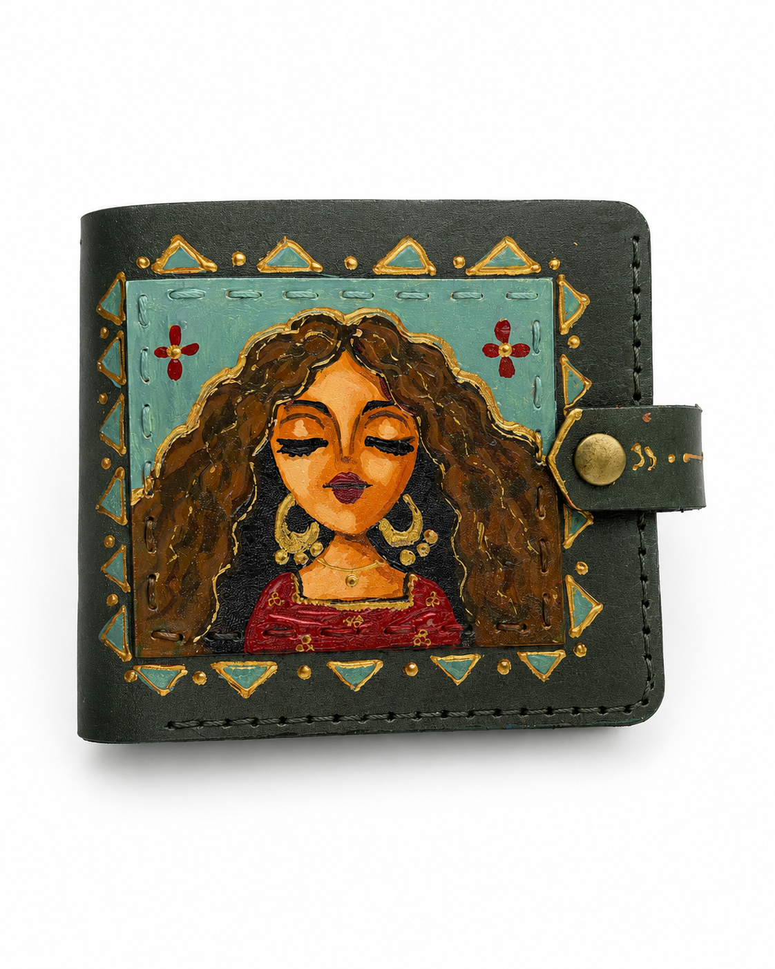 Handcrafted Artistic Leather Wallet