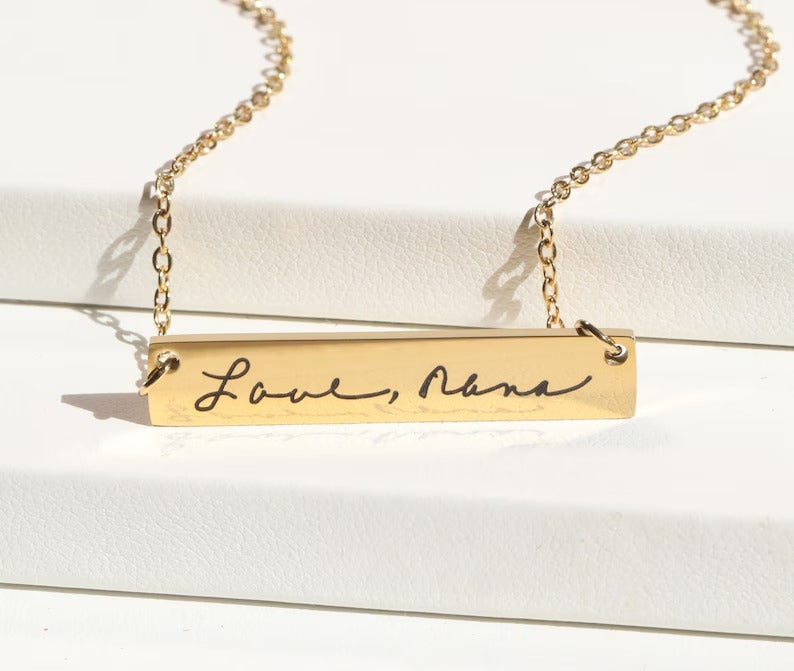Custom Rectangle Pendant Necklace
