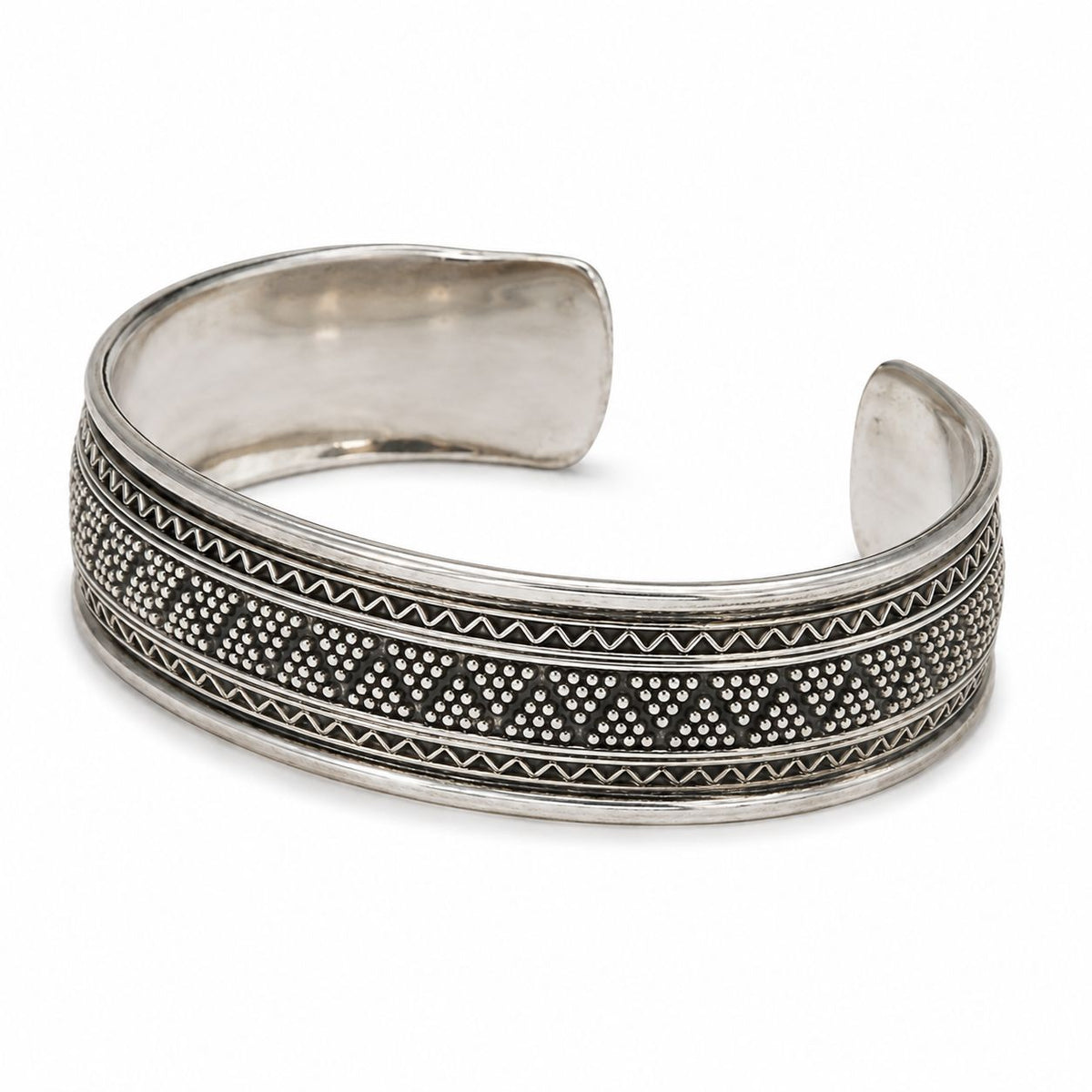 Patterned 925 Silver Cuff
