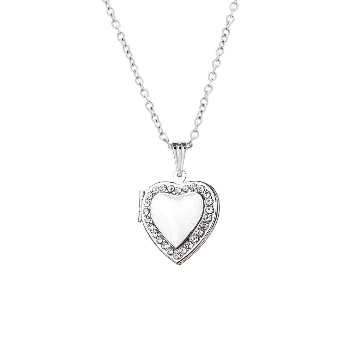 سلسلة لوكيت قلب بفصوص With Stones Heart Locket Chain