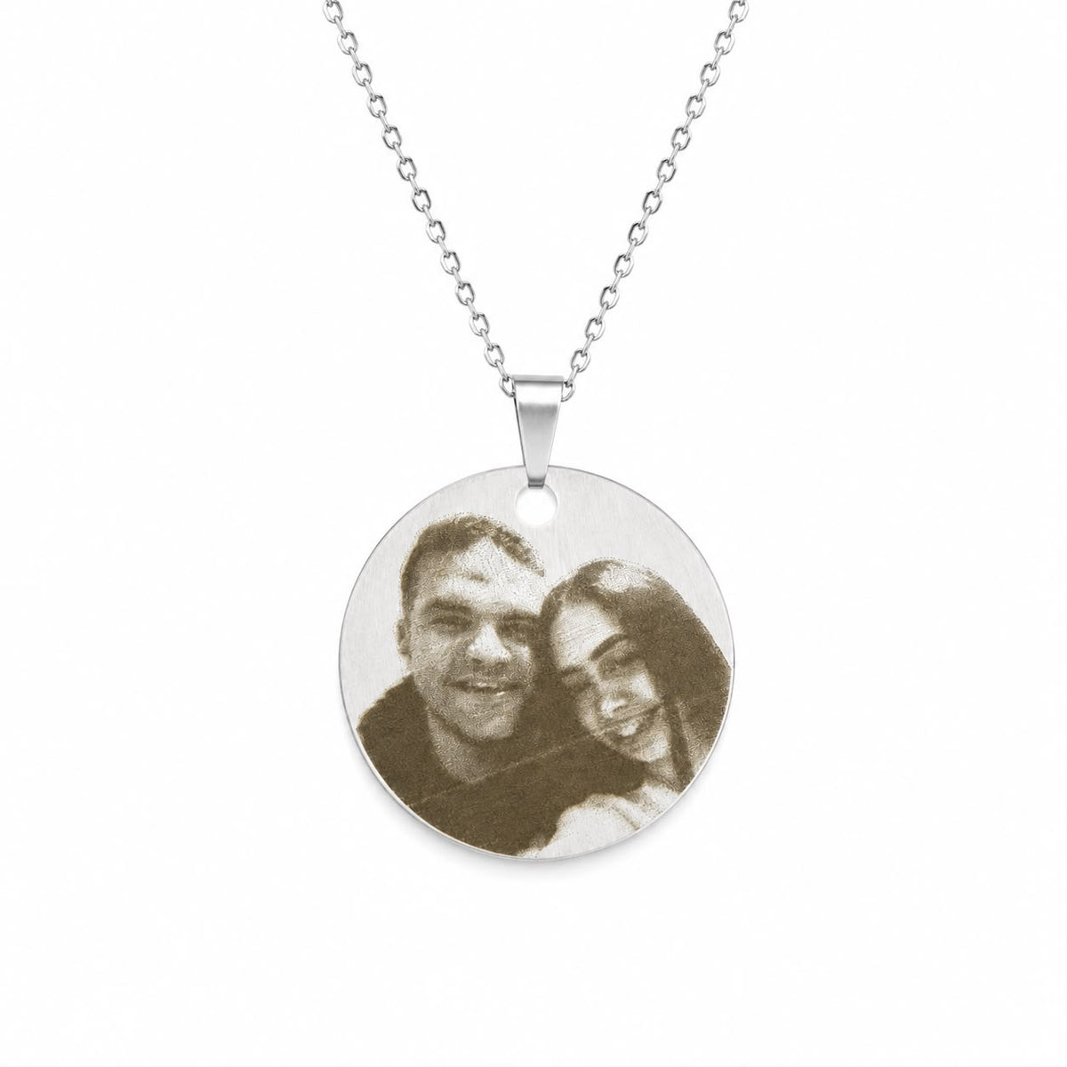 Photo Memory Necklace – Custom Round Pendant