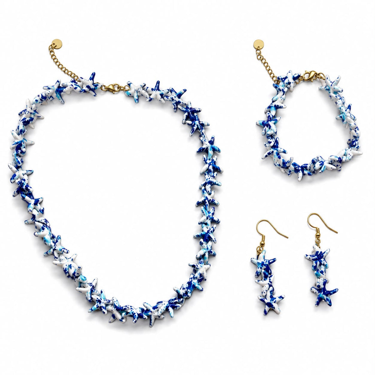 Blue Starfish Jewelry Set