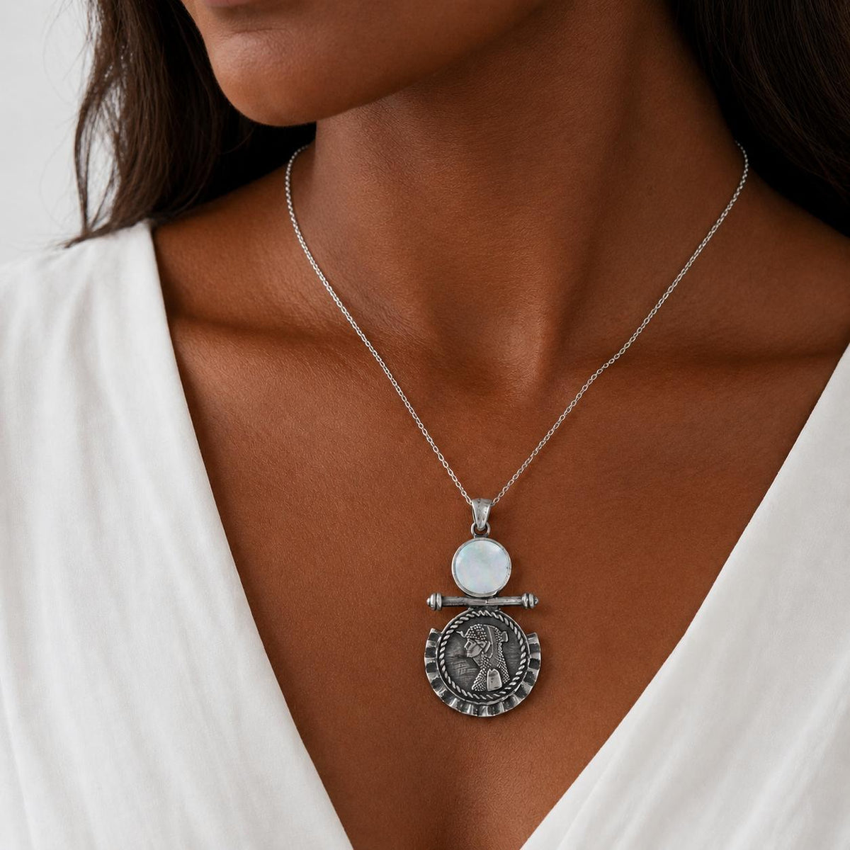 Cleopatra Mother of Pearl Pendant