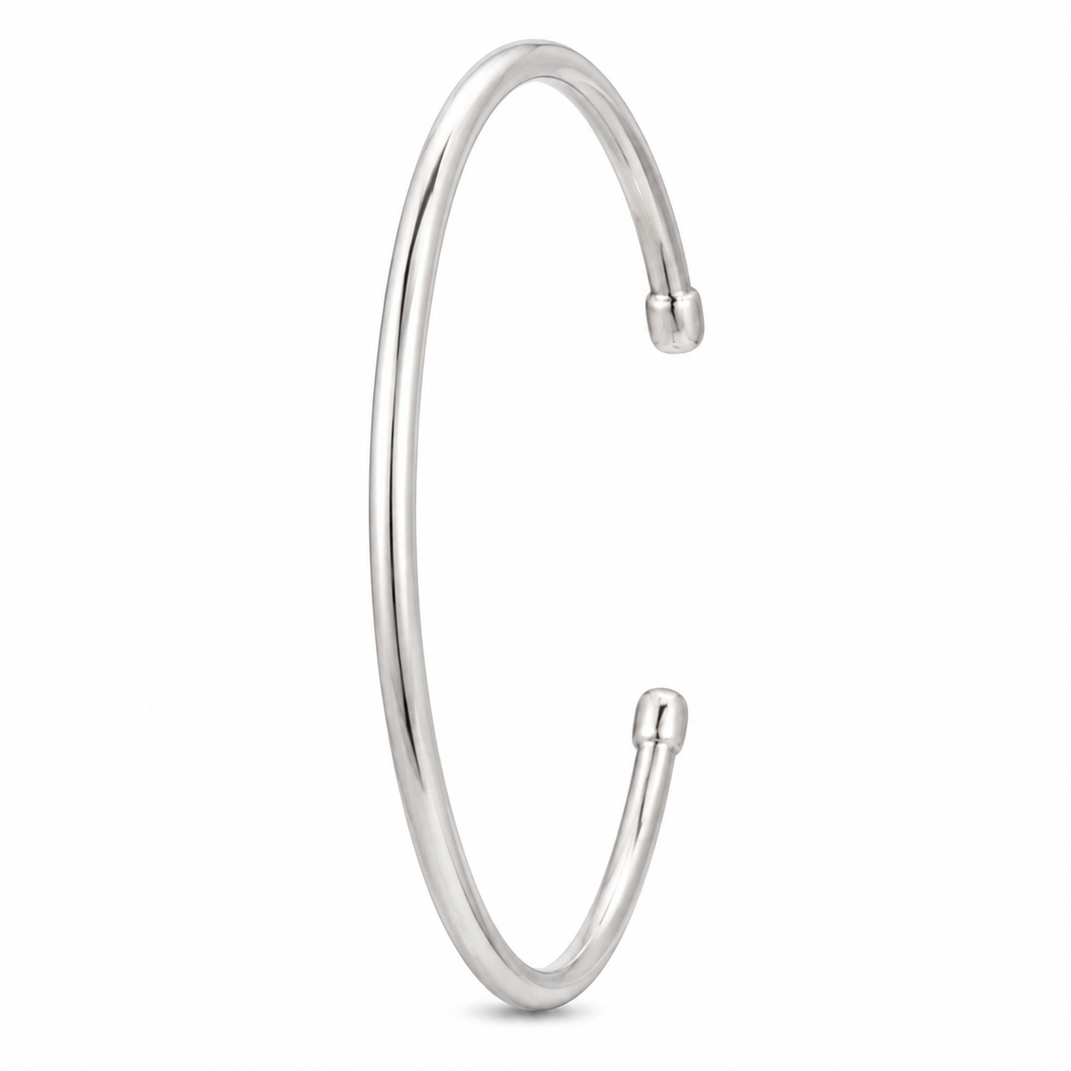 925 Silver Minimal Open Cuff Bracelet