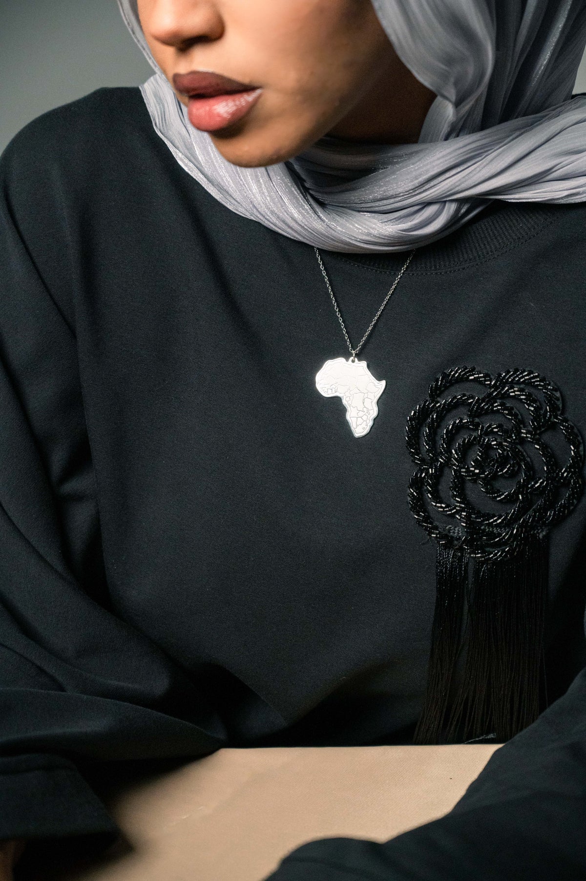 Africa Map Necklace سلسلة خريطة أفريقيا