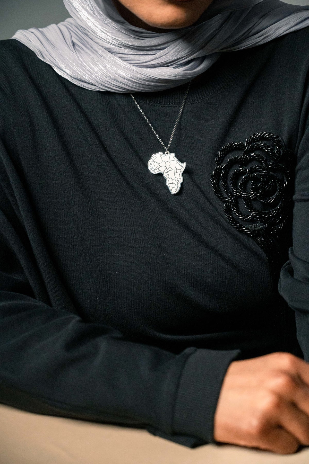 Africa Map Necklace سلسلة خريطة أفريقيا