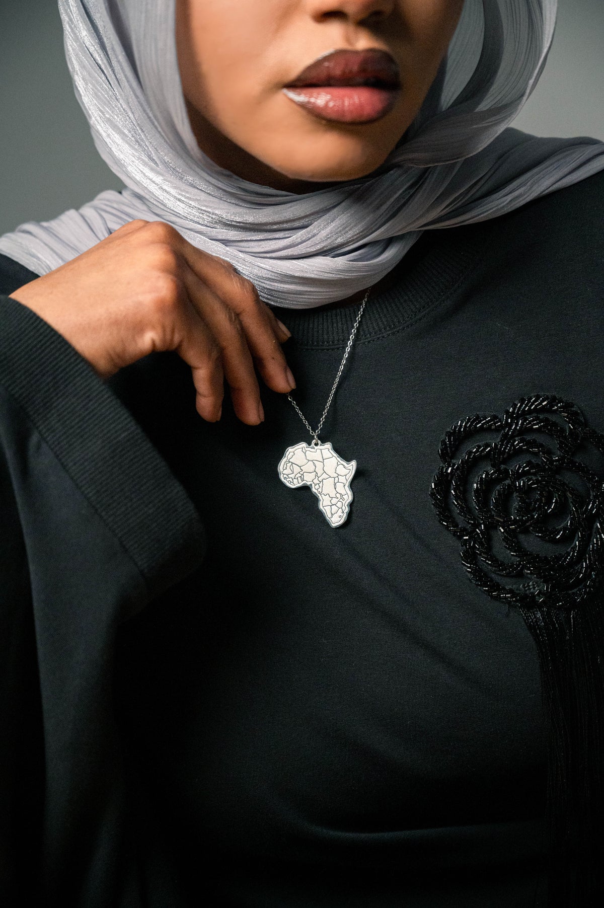 Africa Map Necklace سلسلة خريطة أفريقيا