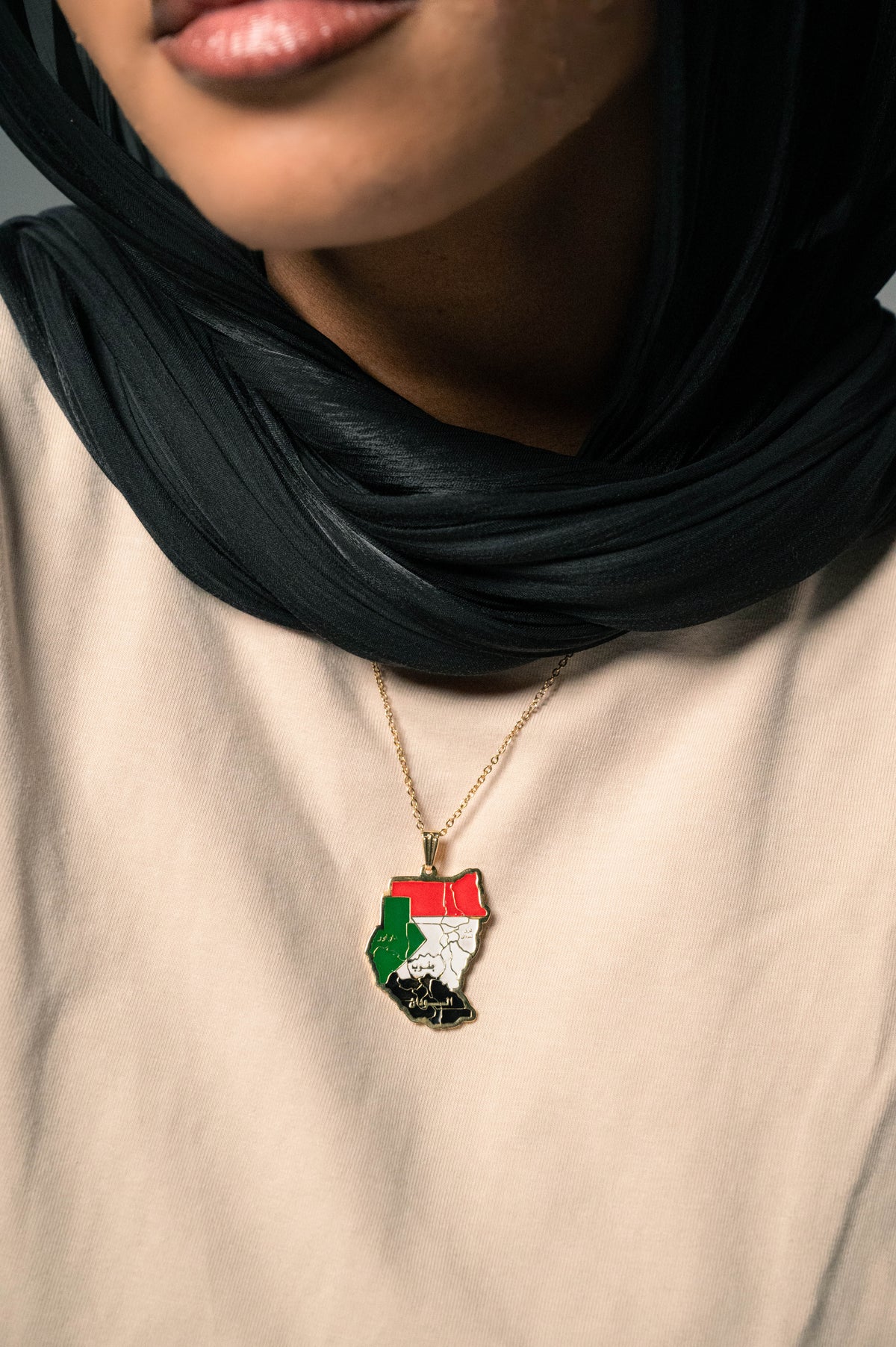 خريطة السودان بألوان العلم