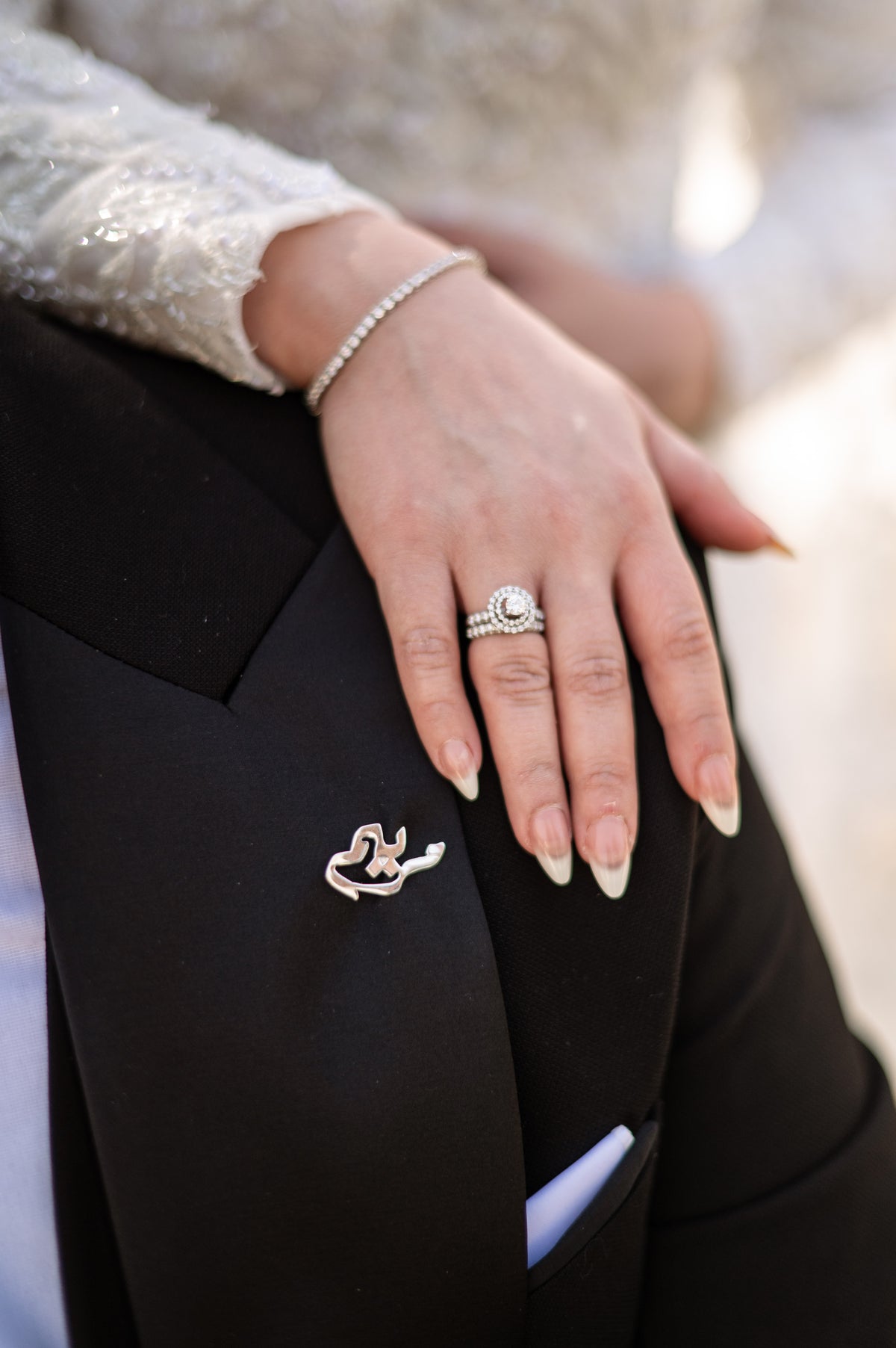 Bride & Groom Lapel Pin