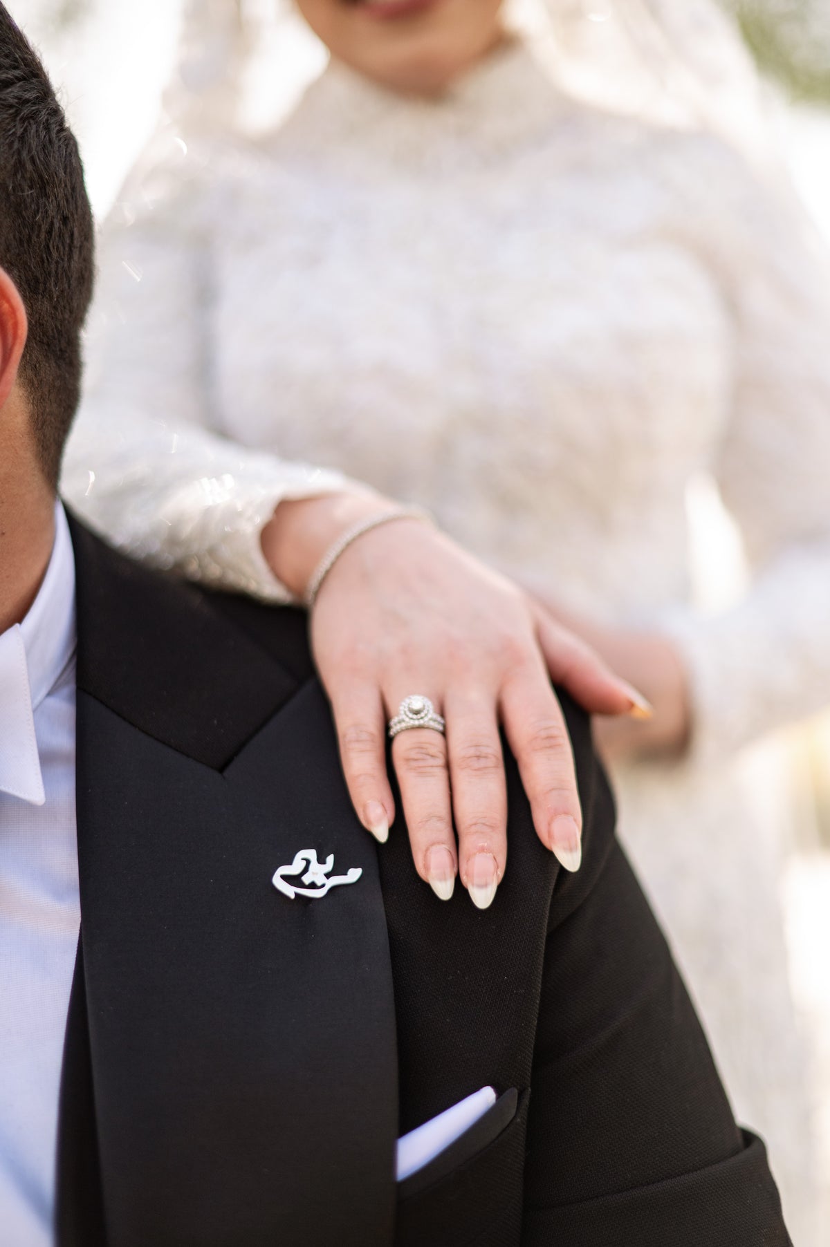Bride & Groom Lapel Pin