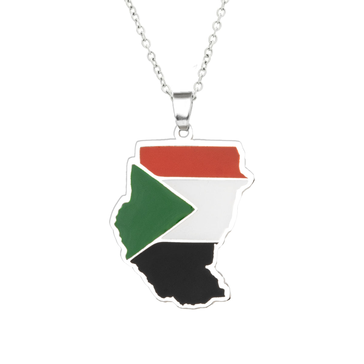 خريطة السودان بألوان العلم