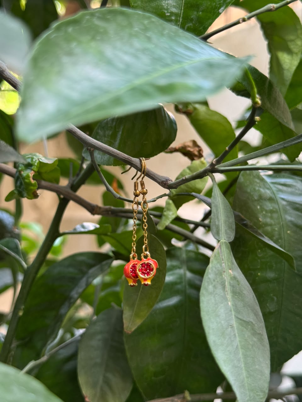 Pomegranate Drop Earrings | حلق الرمان المتدلي