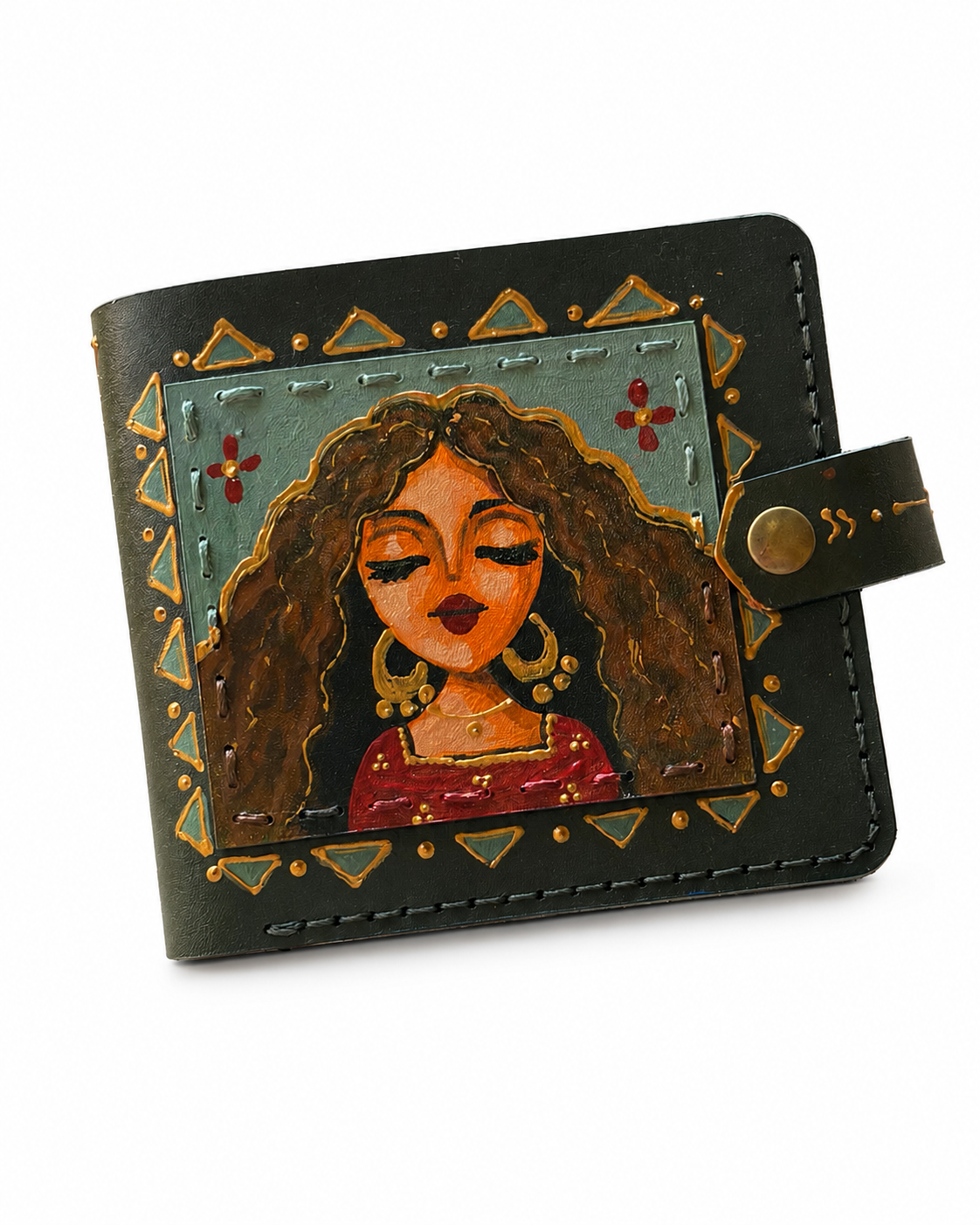 Handcrafted Artistic Leather Wallet