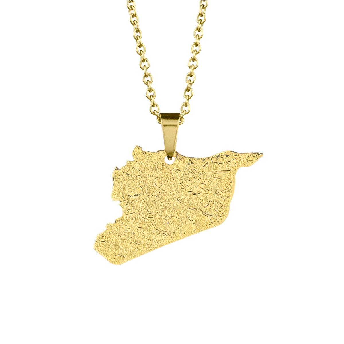 Syria Map Necklace سلسلة خريطة سوريا