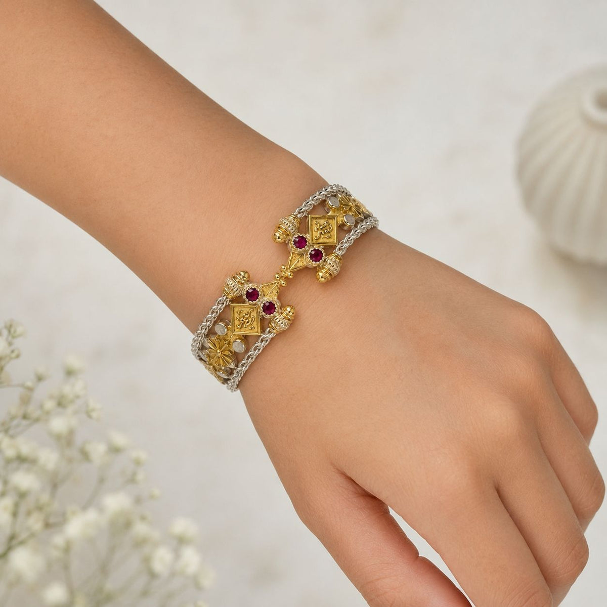 Ruby 925 Silver Bracelet