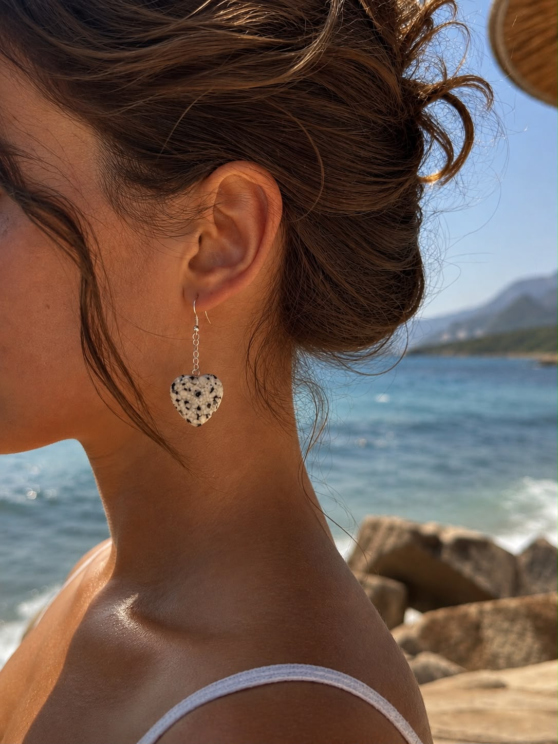 Sandy Heart Earrings
