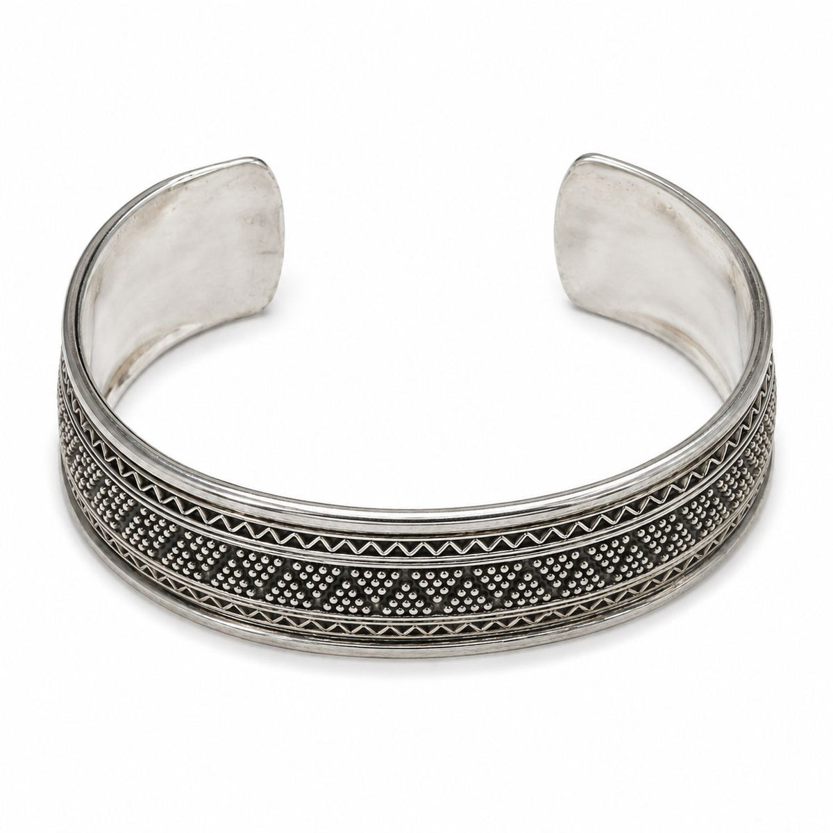 Patterned 925 Silver Cuff