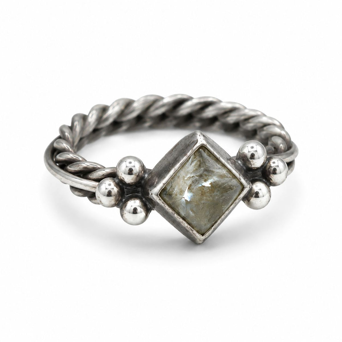 Smoky Stone 925 Silver Ring