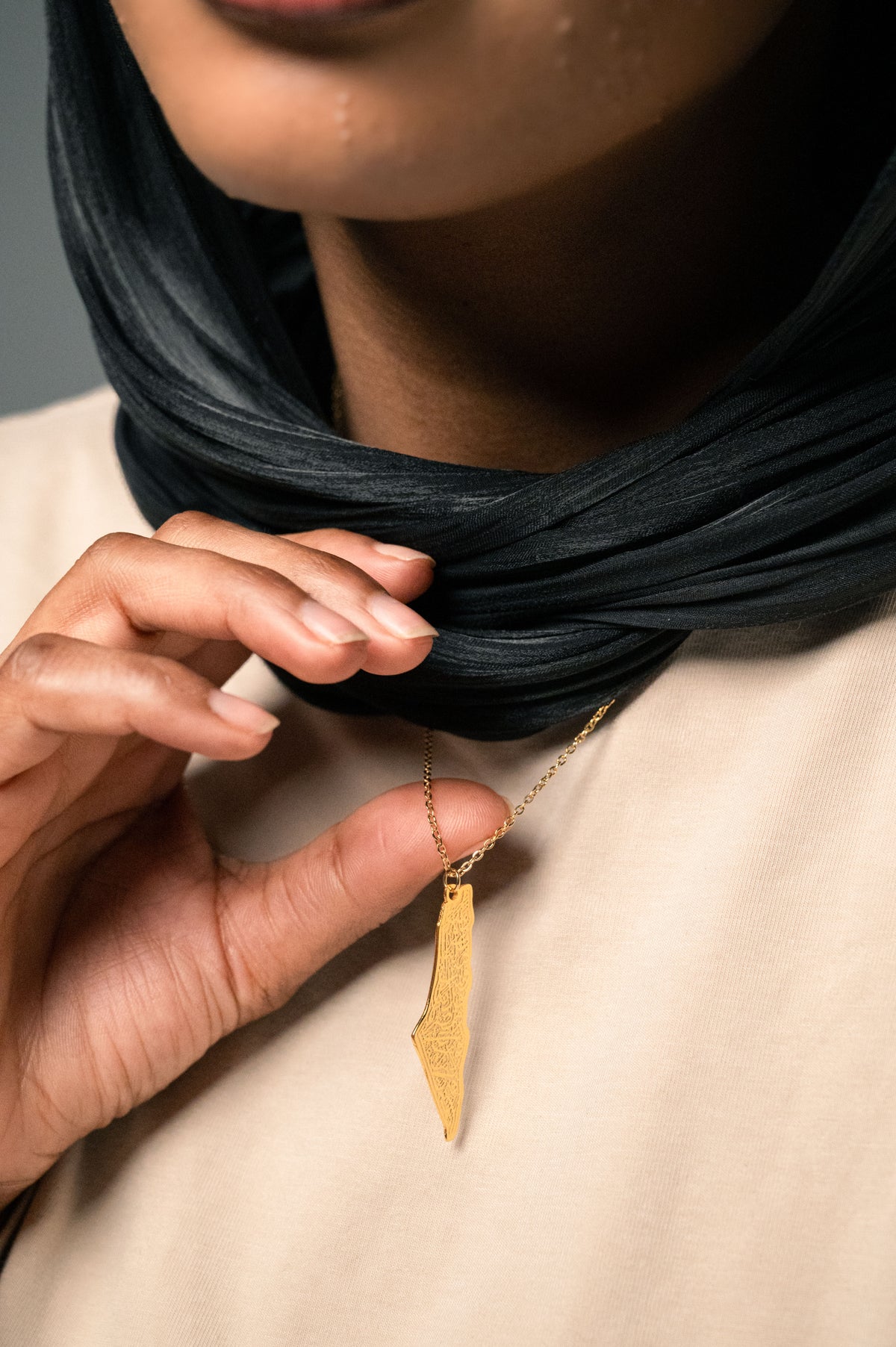 Palestine Map Necklace سلسلة خريطة فلسطين