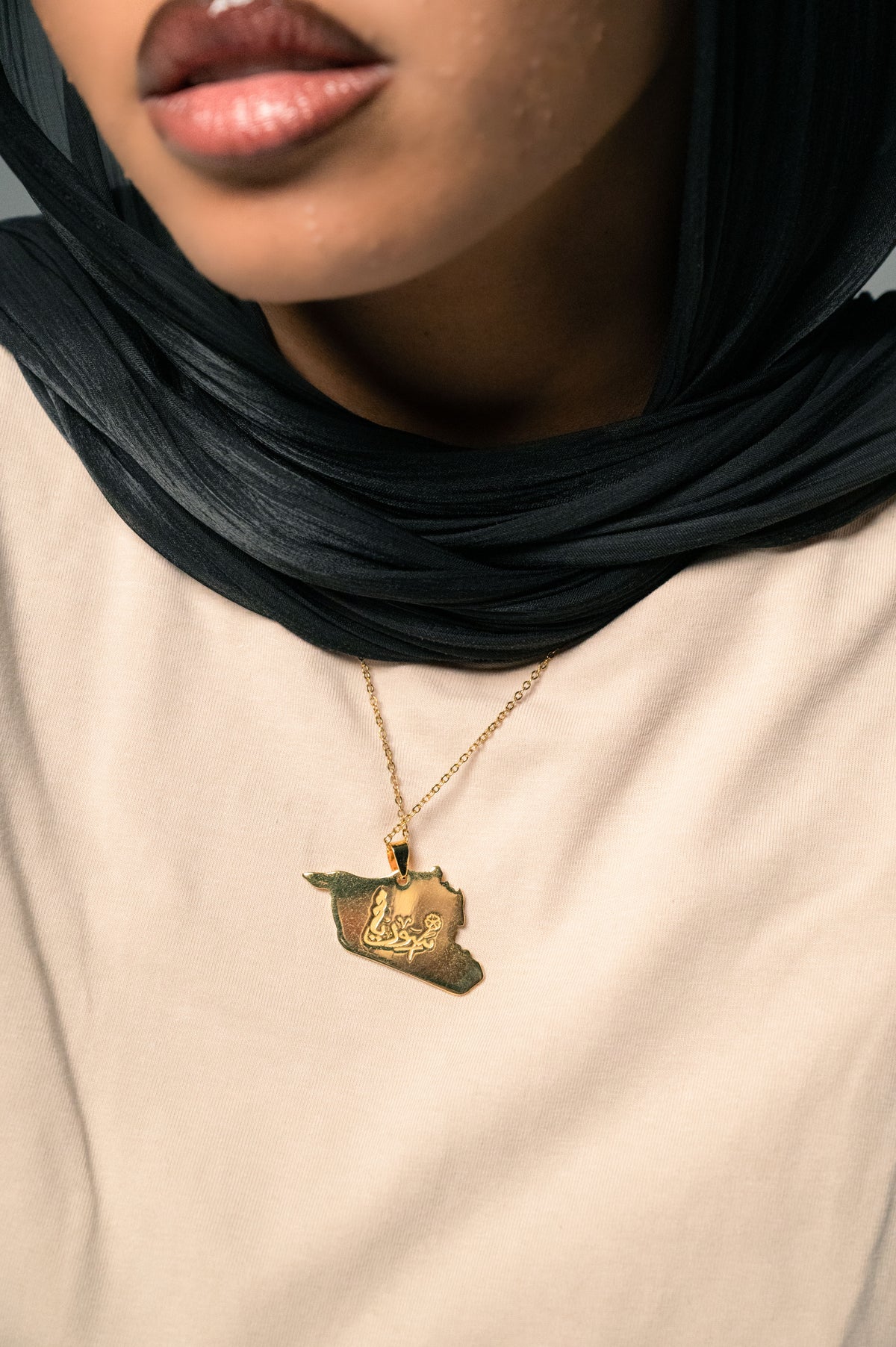 Syria Map Necklace سلسلة خريطة سوريا