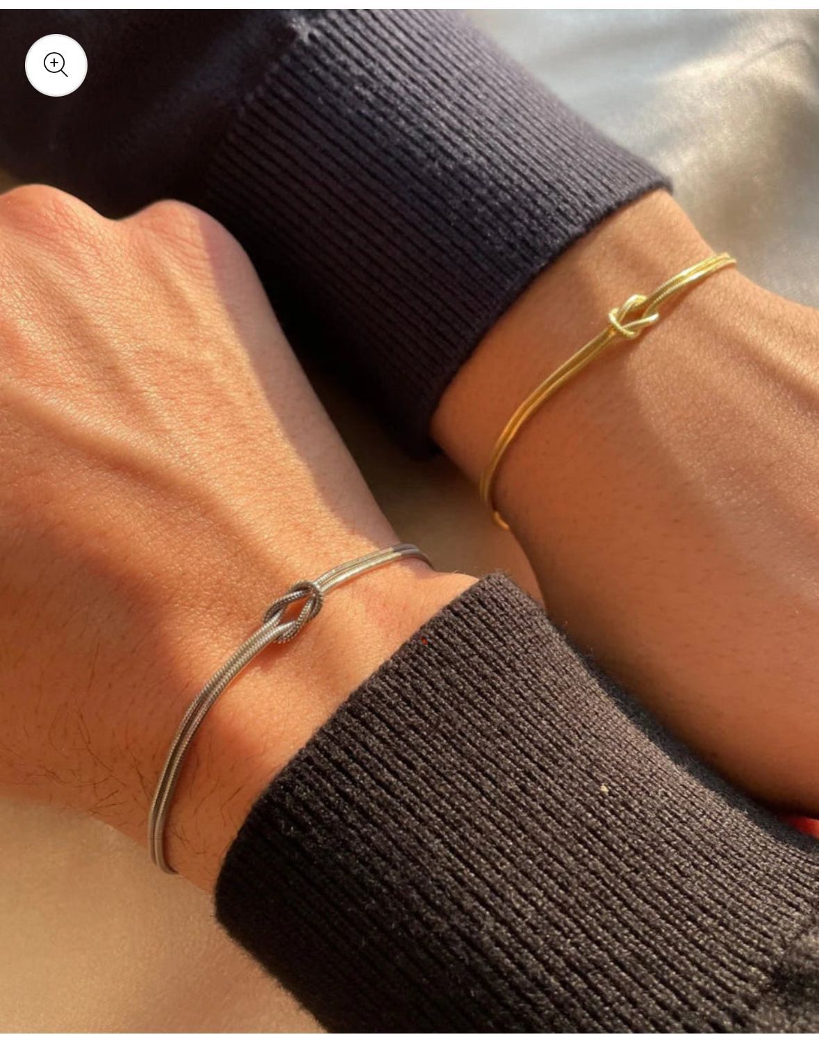 Knotted Snake Chain Couple Bracelets