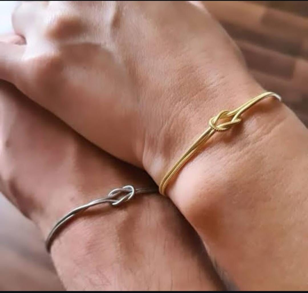 Knotted Snake Chain Couple Bracelets