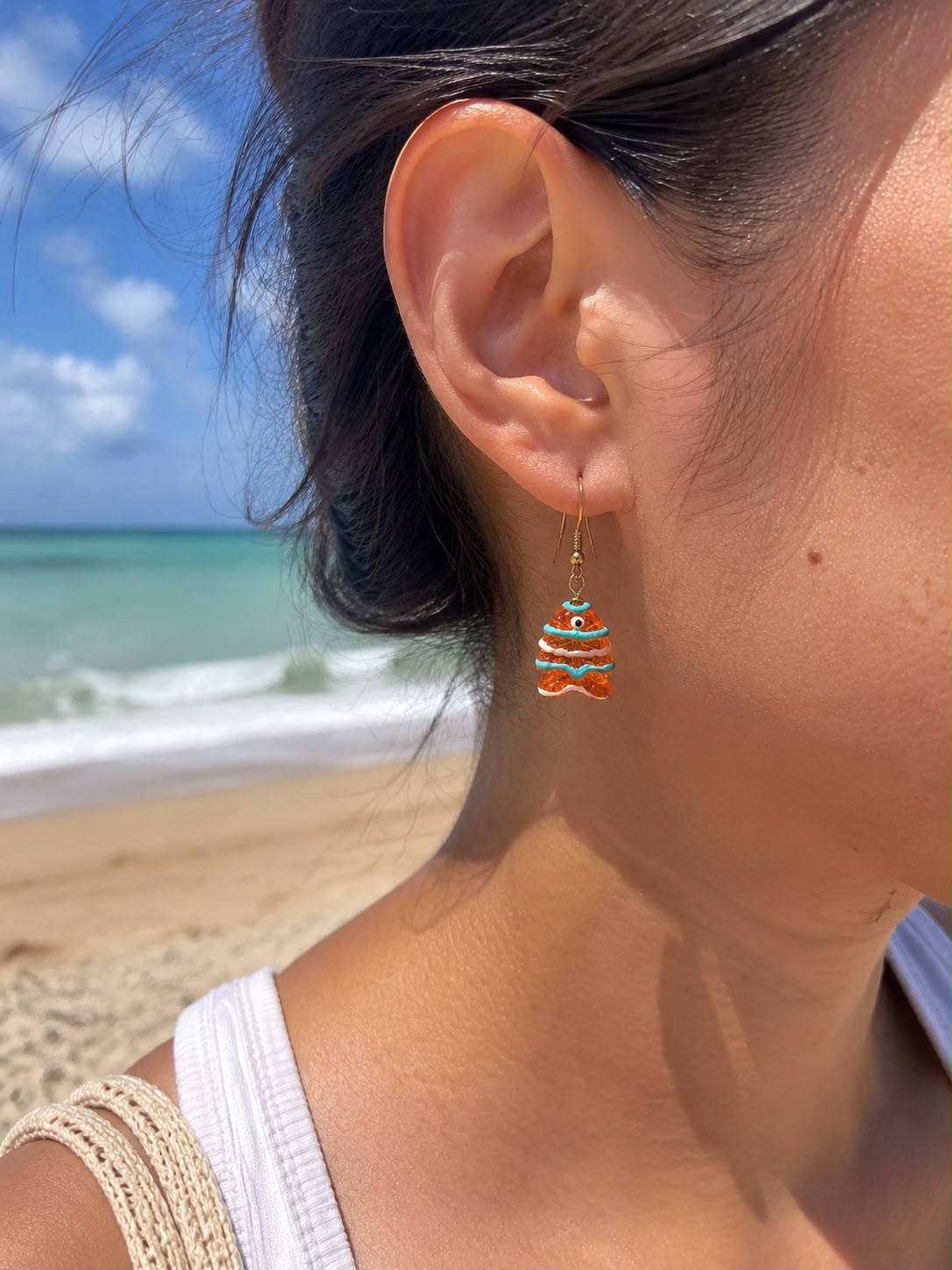 🐠 Orange Fish Earrings