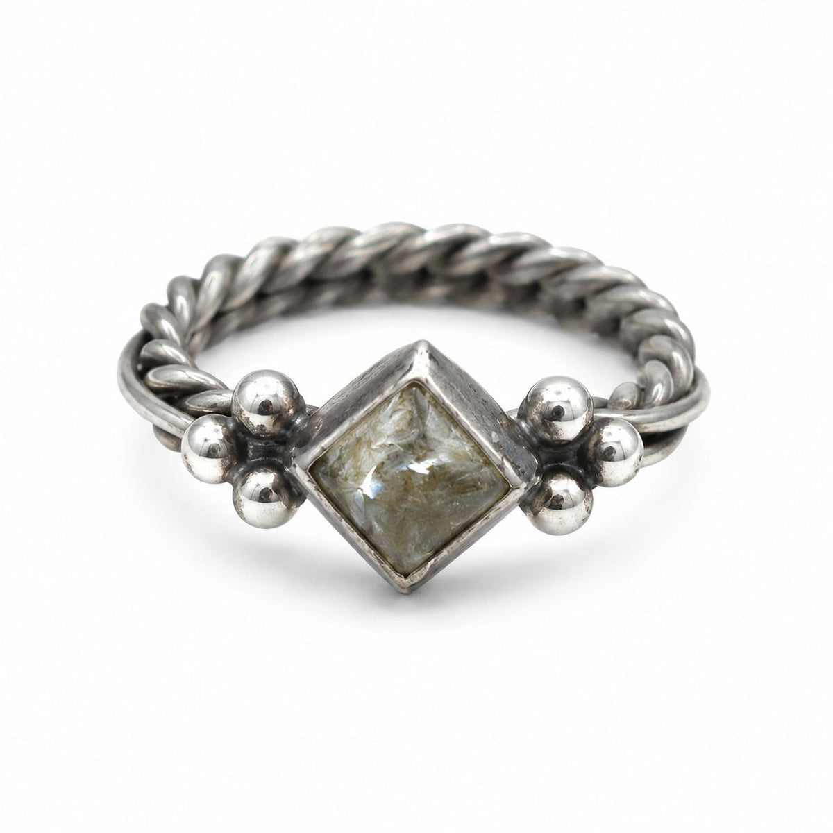 Smoky Stone 925 Silver Ring