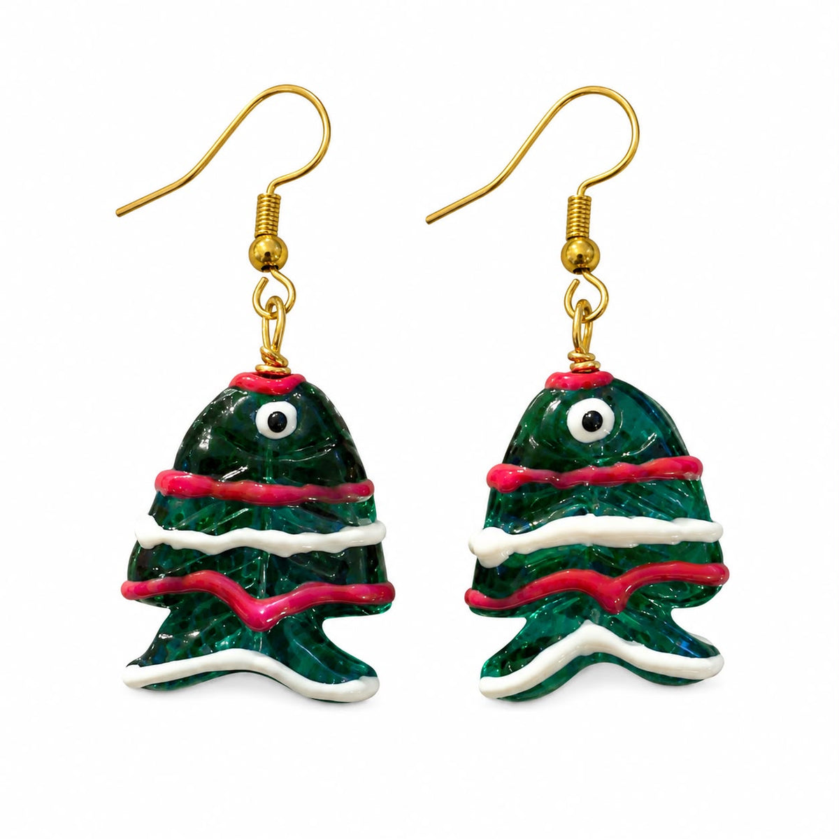 🐠 Emerald Fish Earrings