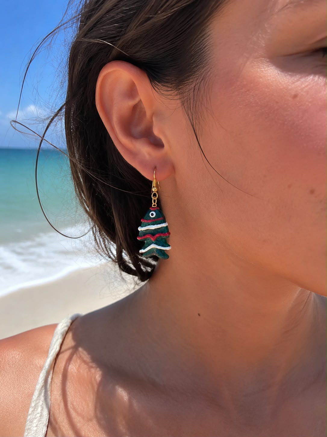 🐠 Emerald Fish Earrings
