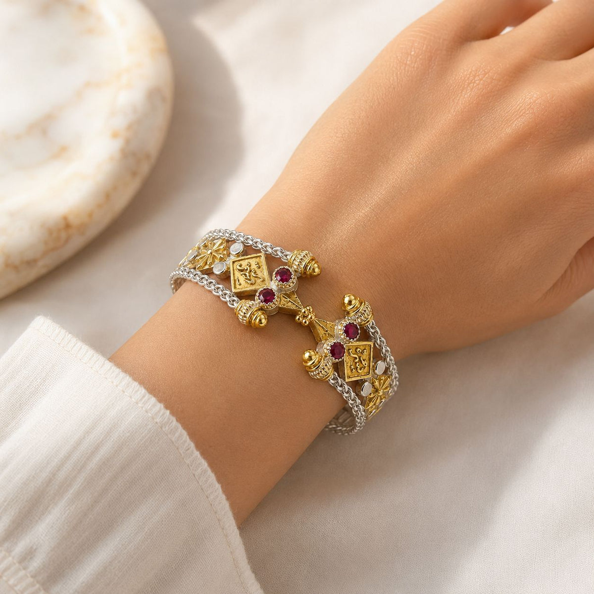 Ruby 925 Silver Bracelet